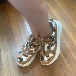 Cowprint shoes